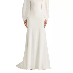 Tadashi Shoji Ivory Long Sleeve Gown